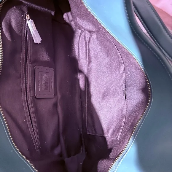 Coach Signature Brown and Green Shoulder Bag - Picture 5 of 7